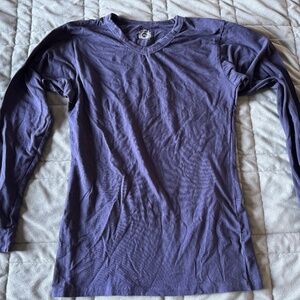 Amazon Sexy Basics Navy Blue XL V-Neck Long-Sleeved Shirt